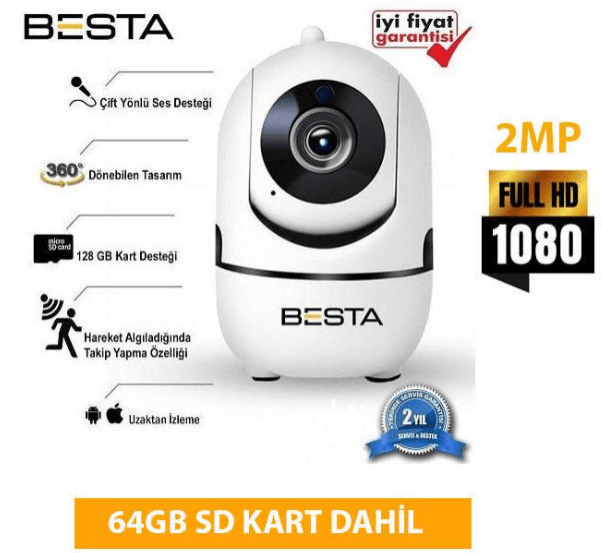 mikrofonlu kablosuz kamera