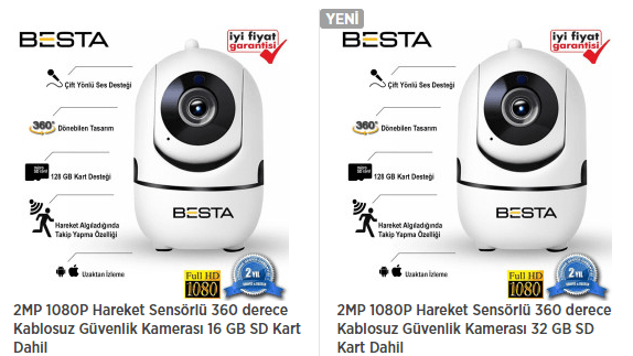en kaliteli kablosuz güvenlik kameraları