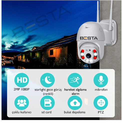 gecede renkli gösteren kablosuz kamera modelleri