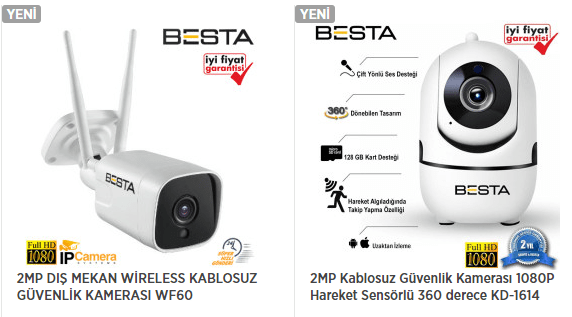 8mp kablosuz kamera fiyatları