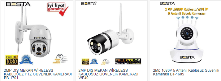yüksek çözünürlüklü kablosuz güvenlik kamerası