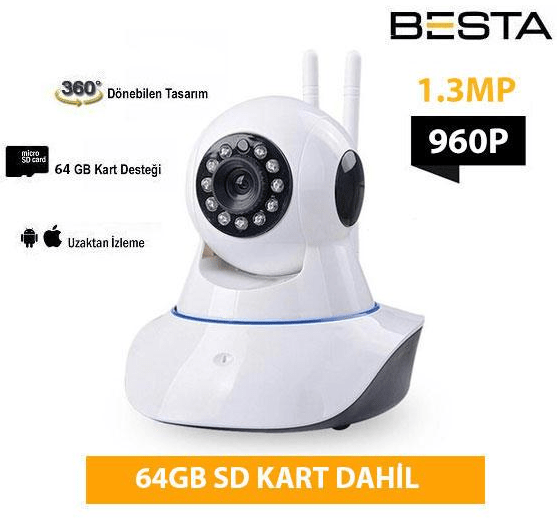 360 derece dönebilen kablosuz kameralar