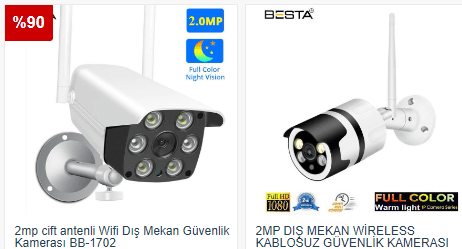 metal kasalı kablosuz güvenlik kamerası
