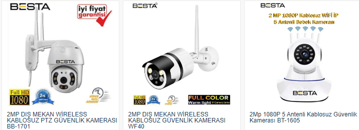 alarmlı kablosuz güvenlik kamerası
