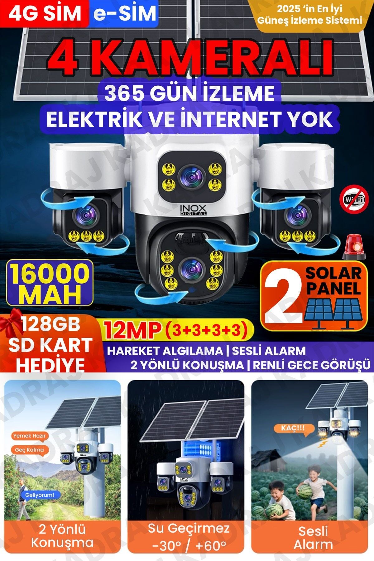 INOX-X14 4 Lens Solar Kamera
