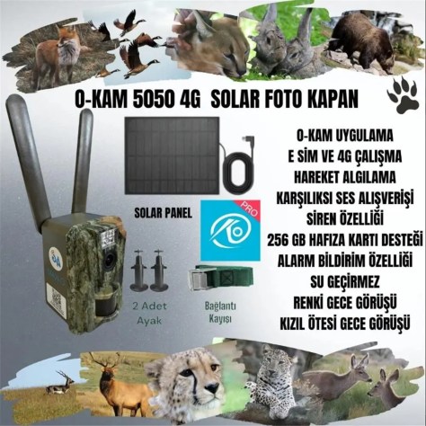 OKAM O-Kam 5050 4G Solar Fotokapan Kamera
