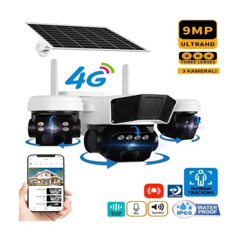 O-Kam 3936 9MP 4G Solar PTZ Kamera