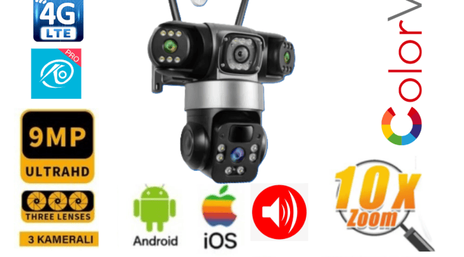 O-Kam 6060 9MP 4G Solar PTZ Kamera