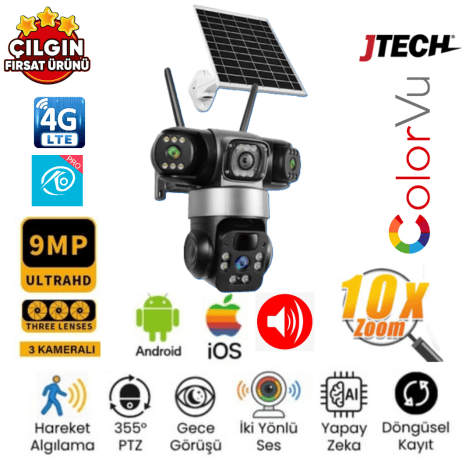O-Kam 6060 9MP 4G Solar PTZ Kamera