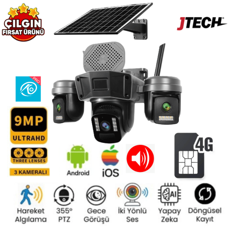 O-Kam OK-310 9MP 4G Solar PTZ Kamera