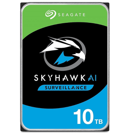 Kablosuz kamera sistemlerinde NVR kayıt cihazlarıyla kullanılan Seagate SkyHawk 10 TB sabit disk